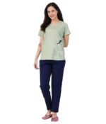 Women's Premium Cotton Print Night Suits – Comfortable & Stylish Pajama Set with Pockets - Image 3