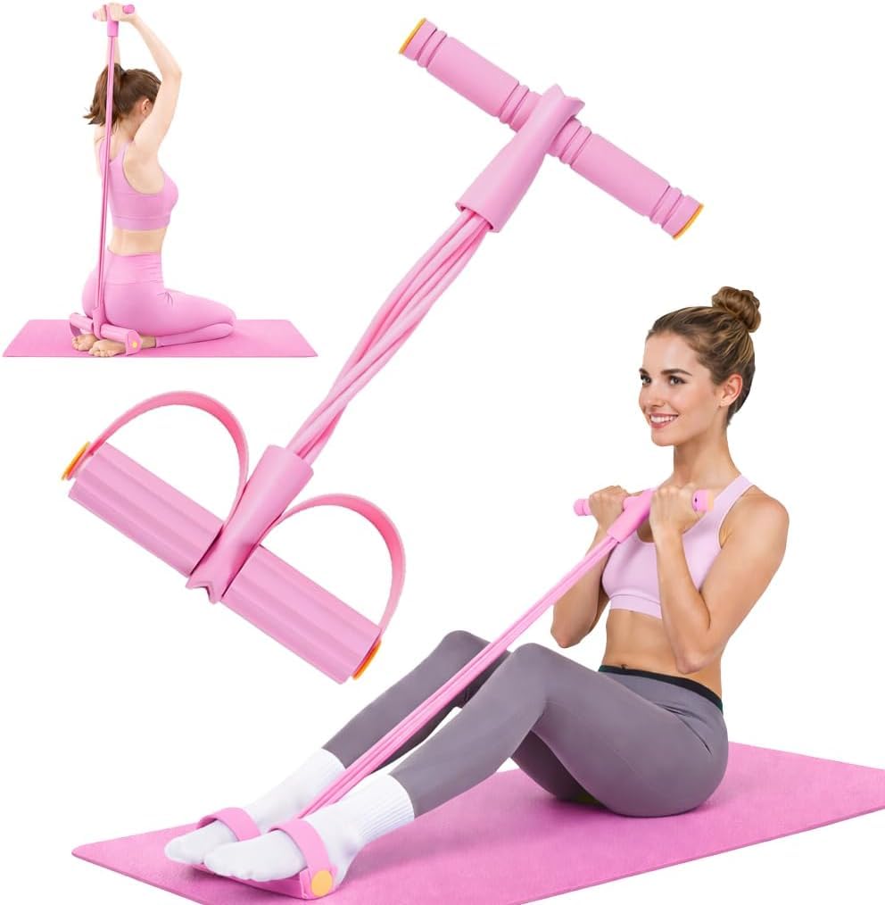 51RnqOLK0zL._SL1014_.jpg 21 Fitness Resistance Bands-6 Tube Pedal Ankle Puller,Pedal Resistance Band with Handle,Resistance Bands,Strength Training, Tummy, Waist, Arm, Leg Slimming, Home Gym Exercise Equipment - Image 1
