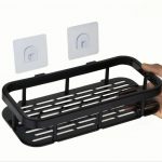 YEKDA Self-Adhesive Bathroom Storage Rack No-Drill Wall Mount Shampoo & Toiletries Holder Stand for Bathroom Wall Orgnizer (Drain Bathroom shlave)