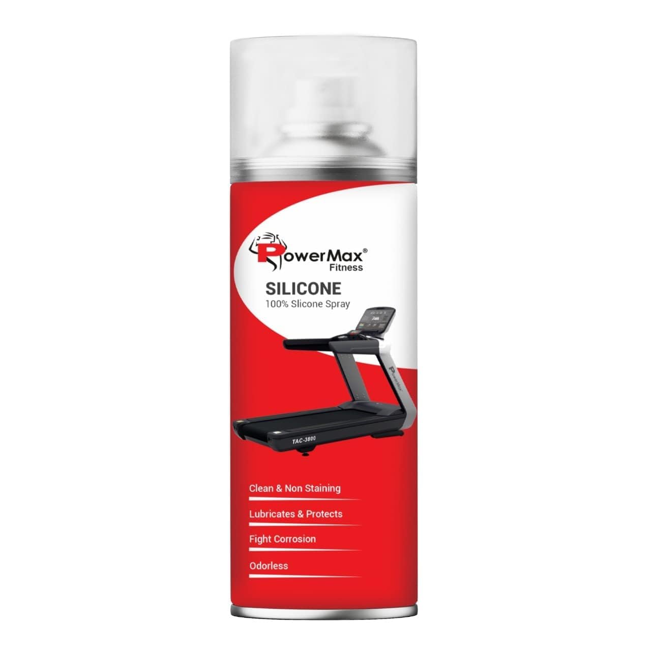 51SD8KB9iGL._SL1280_.jpg PowerMax Fitness Silicone Oil Lubricant Spray for Treadmill (500ml), Use For Equipment Applications Extra Long Control Flow Applicator Easy To Use On All Treadmills (Pack of 2) - Image 1