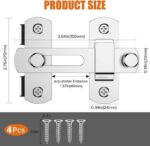 Stainless Steel Door Bolt Lock | Heavy Duty Flip Latch for Sliding Barn Doors, Gates, Bathrooms, Garage, Outdoor Garden – Latch Lock Hardware | Windows | Cabinets (Door Latch Lock) - Image 2