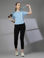 CHKOKKO Womens Stylish Activewear Quick Dry Lightweight Breathable Printed Round Neck Half Sleeve Regular Fit Gym T Shirt for Sports Yoga and Training - Image 5