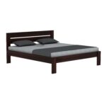 Solid Sheesham Wood Queen Bed Without Storage Bed | Stylish Bed for Bedroom, Living Room | (DK Walnut, Queen) - Image 6