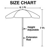 Big Size 7 Feet Outdoor Garden Umbrella Windproof Waterproof UV Resistant Sun Shade for Patio Use - Image 5