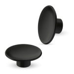 LAPO Premium Drawer Knobs for Home | Stainless Steel Cabinet Hardware | Black Finish | Elegant Round Design for Kitchen & Dressers | Easy Installation | 3 Years Warranty | Pack of 9