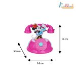 Minnie Talking Telephone Toy for Kids - Pretend Play Landline Phone with Interactive Music & Sounds, Durable Educational Toy for Girls 3+ Years Old, Pink & Fun Design for Creative Role Play - Image 3
