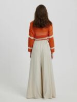 KOTTY Women's Wide-Leg Trouser|Palazzo Pants|High Waist Flowy Trousers with Drawstring|Lightweight Casual & Travel Wear|Women Trousers Pants - Image 4