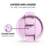 Nestasia GripSip40 Tumbler with Straw & Side Handle 1.2L | Insulated Stainless Steel Sipper Water Bottle for Adults with Dual Flip Opening Sip-Swig Leakproof Lid for Office & Gym (Lilac Haze) - Image 5