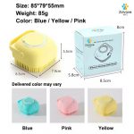 ZOIVANE Dog Bath Brush | Soft Silicone Bristles Pet Grooming/Bathing & Massage Brushes | Dog & Cat Accessories | Labrador, German Shepherd, Golden Retriever | Shampoo Dispenser Washing Brush-Pack of 1 - Image 3