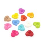 Kavya Craft Present Plastic Buttons Heart Shape Multicolor 15mm for Sewing, Knitting, Dress Making, Scrap Booking, Art and Craft, Decorations (50) - Image 4