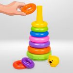 TOYZTREND Plastic Baby Kids Teddy Stacking Ring Jumbo Stack Up Educational Toy Assorted color Rings Tower Construction Toys - Image 8