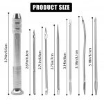 SMITO (7Pcs) Leather Sewing Awl Set Heavy Duty Needle Awl Kit for Shoes Repair, Stitching, Punching & Craft Work Hand Sewing Awl Tools for Leatherwork, DIY Handmade Repairs & Crafting. - Image 2