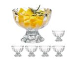 Kitchenware Dinnerware ice Cream Bowls Glasses Solid Dessert Bowl - 120 ml, 6 Pieces, Transparent