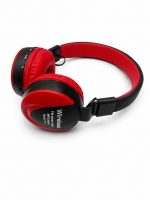 Wireless Bluetooth & Wired Stereo Headphones, Foldable On-Ear Headset with 3.5mm Jack, HD Sound & Soft Ear Cups for Mobile & Laptop (Red and Black Wireless Headphones) - Image 2