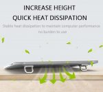 Mini Foldable Invisible Stand for Laptop & Tablet, Pack of 2 | Self-Adhesive, Zinc Alloy Laptop Feet, Anti-Slip Silicone Pads, Ergonomic Keyboard Riser for Cooling - Image 3