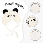 SNOWIE SOFT® Panda Styling Toddler Baby Cap 6-36 Months, Warm Plush Knitted Beanie Winter Cap for Baby Girl Boy with Chin Strap and Cute Ears for Ear Protection, Cozy Outdoor Hat Christmas Gift - Image 3