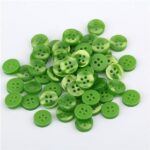 80Pcs 4-Hole Shirt Buttons – Green Sewing Buttons for Clothes, Dresses, Coats, Tailoring, and DIY Craft Projects