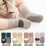 PAZIMIIK Cute Animal Face Non-Slip Grip Socks for Toddler Kids Boys Girls Warm Cozy Soft Cotton Winter Indoor Socks with Rubber Pads Non Skid Aged 1-3 Years - Image 5