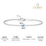 Clara 925 Pure Silver Evil Eye Chain Bracelet, Adjustable, Anti Tarnish Gift for Women and Girls - Image 5
