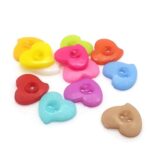 Kavya Craft Present Plastic Buttons Heart Shape Multicolor 15mm for Sewing, Knitting, Dress Making, Scrap Booking, Art and Craft, Decorations (50) - Image 2