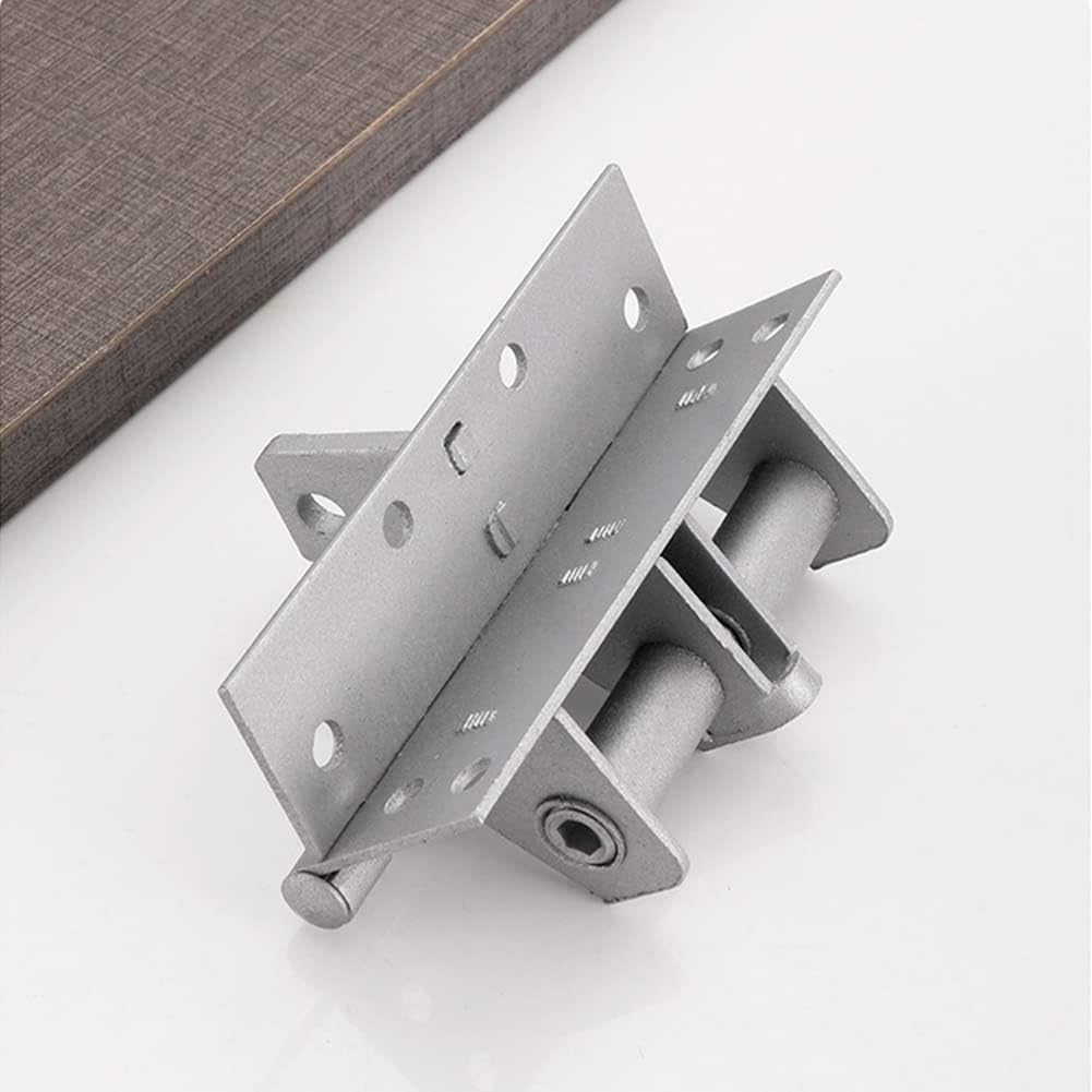 51aus4byvXL._SL1001_.jpg Automatic Door Hinge, Heavy Duty Self-Closing Wooden Door Closer, Hardware Spring Hinge, Automatic Self Closing Door Hinges with Positioning 90 Degrees (Silver) - Image 1