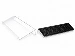 Transparent Acrylic Keyboard Stand for Desk, Ergonomic Computer Keyboard Riser, Space Saving Desktop Organizer, Anti Slip Clear Keyboard Holder, Modern Office and Home Workspace Accessory