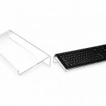 Transparent Acrylic Keyboard Stand for Desk, Ergonomic Computer Keyboard Riser, Space Saving Desktop Organizer, Anti Slip Clear Keyboard Holder, Modern Office and Home Workspace Accessory