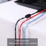 INOVERA (LABEL) 30 Pieces Wire Organizer Cable Management Clip Desktop Cord Hook with 3M Adhesive Foam (Transparent) - Image 3
