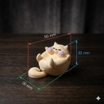 Chonky Cat Pen Holder | Cute Kawaii Desk Accessory for Office, Study Table & Home Decor | 3D Printed PLA Cat Desk Companion for Pens, Markers & Stylus (1, Ivory & Blush Pink) - Image 4