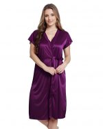 PNAEONG Satin Short Wedding Nighty for Women Bridal - Image 5