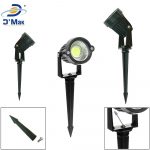 D'Mak Aluminium Body Outdoor LED 3 Watts and Spike Focus 'IP65 ' Water Resistant and Adjustable 180° Black Round Garden Lights for Garden, Parking Area, Malls, Patio, (Warm White) - Pack of 10 - Image 2