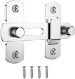 Stainless Steel Door Bolt Lock | Heavy Duty Flip Latch for Sliding Barn Doors, Gates, Bathrooms, Garage, Outdoor Garden – Latch Lock Hardware | Windows | Cabinets (Door Latch Lock)