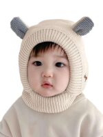 Winter Warm Ear Protection Knitted Woolen Unisex Baby Hat | Monkey Cap with Cute Ear Kids Winter Cap (Age 2 to 8 Yrs)