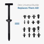 Automotive Nylon Cable Tie Fastener Kit – 50pcs Universal Car Zip Tie Buckle Clips for Bumper, Fender, Door Panel, Trim & Engine Splash Shield Retainer, Heavy-Duty Snap Fit Design (50pcs) - Image 5