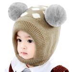 Gajraj Baby Boys Girls Winter Knit Cap Hat Soft Fleece Woolen Hat | Skull Beanie Monkey Cap with Cute Pom Pom Details Unisex Kids Winter Hat (1 Year to 7 Yrs) - Image 2