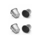 Finger Protector Thimble 4pc for Hand Sewing, Leather Craft, Quilting & Embroidery – Adjustable Metal Sewing Tool for Tailors & DIY Projects