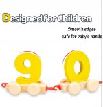 Wooden Number Train Educational Toy, 0-9 Digits Learning, Colourful Blocks, Pull-Along Design Number Train Set - Image 5