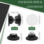 Heavy Duty Magnetic Door Stopper Kit | No Drill Wall & Floor Mount | Adjustable Silicone Door Stopper Set | Windproof, Anti-Collision & Wall Protector for Home & Office | Black - Image 7
