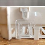 Self-Adhesive Plastic Bathroom Wall Shelf Basket with Drain Holes, No Drill Rectangular Storage Rack for Shampoo Soap Organiser, White Pack of 2 - Image 2
