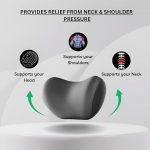 Car Neck Pillow for Seat Headrest, Ergonomic Memory Foam Headrest Cushion for Car, Neck Support Pillow for Driving, Travel & Office Chair, Universal Fit Black - Image 6