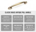 Mix&Match Antique Brass Cabinet Handles (6 Inch, Pack of 10) | Arch Bow Classic Pulls for Kitchen, Wardrobe, Cupboard, Almirah & Drawer Furniture Hardware - Image 5