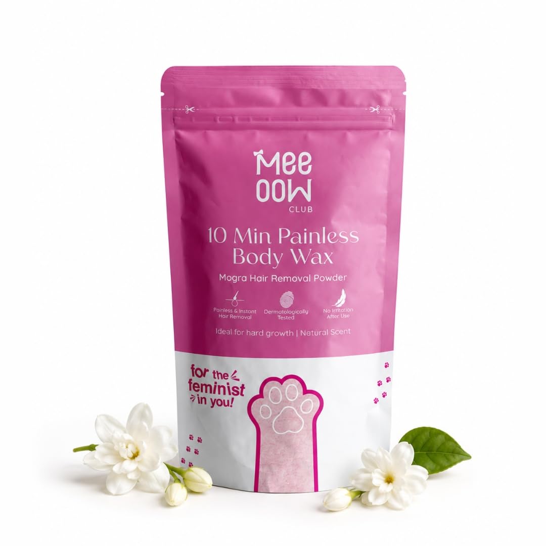 51hLfTcuCnL._SL1080_.jpg 4 in 1 Mogra Full Body Wax Powder Tan Removal Hair Removal Skin Brigtening Full Body Polishing Waxing Powder For Women 10 Min Body Hair Removal Wax Powder Made For Sensetive Skin 80g (Body Wax) - Image 1