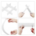 20 Pcs Adjustable Strips Interlocking Self Assembly Plastic Drawer Divider Storage Organizer - Grid Closet Partition Strips for Home, Office, Wardrobe, Cabinet (Multicolour) - Image 2