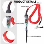 Automotive Test Light, LED Digital Circuit Tester, DC 3V-48V Auto Electric Tester Pen Tool with Extended Spring Wire for Checking Vehicle Car Truck Motorcycle Fuses and Battery - Image 7