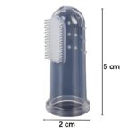 Soft Silicone Finger Toothbrush for Dogs & Small Pets | Food Grade Finger Brush for Easy Teeth Cleaning | Gum Massage, Plaque Removal & Fresh Breath | Pet Oral Care Kit with Storage Case (Set Of 1) - Image 2