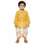 Baby Ethnic Wear Festival Organic Cotton Soft and comfortable Dhoti Kurta Set Saraswati Puja Dress Panjabi for Kids Boy Girls