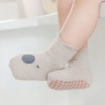 FedMois 5 Pairs Baby Kids Anti-slip Socks Cotton non skid Ankle Socks Animals, Multicolor, 1-3 Years - Image 2