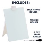 Quartet Infinity Dry Erase Glass Board Desktop Easel with Removable Clip & Marker, Non-magnetic Glass Whiteboard on Stand for Table Desk, Shops, Office, Home, 0.8 x 0.9 feet, 23 x 28 cm, 9 x 11 inches - Image 9