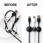 Cable Organizer Holder Clips (Set of 10) – Multipurpose Silicone Cable Protector, Cord & Wire Manager Hooks with Self Adhesive for Desk, Table, TV, PC, Car, Home & Office (Black/White) - Image 6