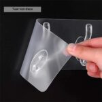 Zulaxy Wall Hanger Hooks for Hanging Clothes Home Kitchen Office Bathroom Bedroom Door, 2 Pack Self Adhesive Strong Hanger Hooks (6 Hooks Hanger, Transparent) - Image 5